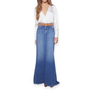 L’AGENCE Kailani Mermaid Denim Maxi Skirt in Athos Size 24 NEW
